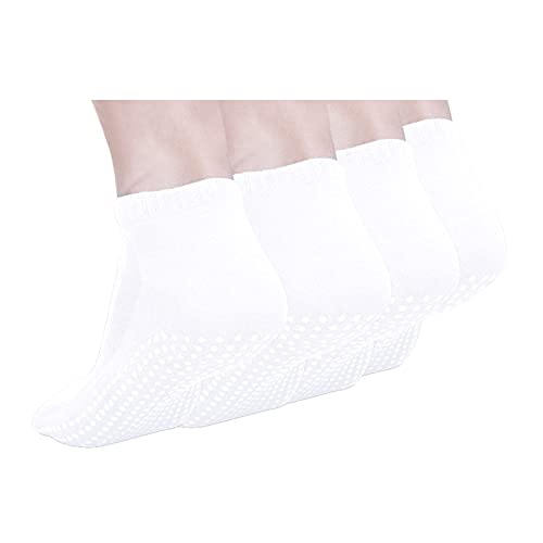 DOOVID Non Slip Grip Socks - Cotton Ankle Socks for Women & Men, Ideal for Yoga, Pilates, Hospital Use2