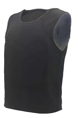 Colete à prova de balas nível IIIA, oculto no interior, use uma t-shirt suave à prova de balas coletes resistentes à punhalada leve para proteção de segurança pessoal, a, M