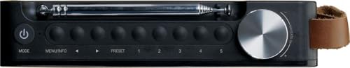 Radio portable DAB+ en bambou véritable Lenco look noir élégant