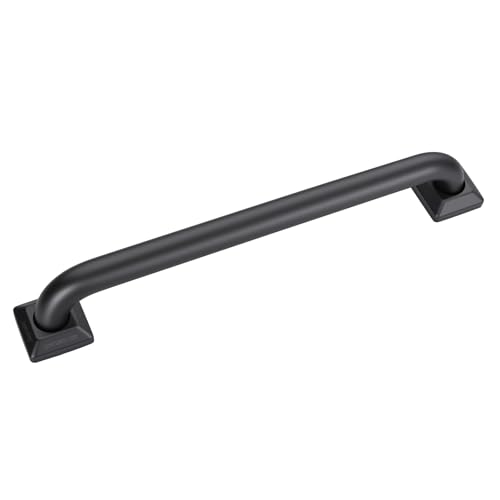 joyrain 500lb Capacity Stainless Steel Grab Bar - Heavy Duty Bathroom Safety Rail for Elderly Anti-Slip Shower Handle ADA Compliant (Matte Black 12 inch)