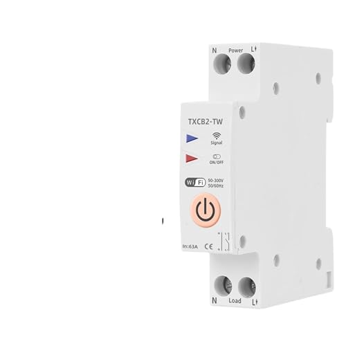 Disjoncteur intelligent WIFI TXCB2-VAP 50A avec compteur d'énergie KWh monophasé 1P
