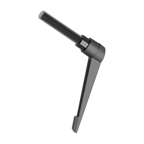 Image of 2PCS Clamping Lever Handles, M8 x 80mm Male Thread, Adjustable Quick Release Locking Rotating Screw Bolt Stud Knobs Apply for Lathe Machinery, Black