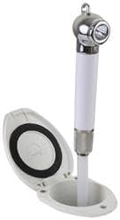 Push Button Recessed Shower with 6 ft. White Hose
