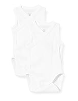 Petit Bateau Unisex BabyÄrmelloser Body für Neugeborene (2er Pack) , Variante 1, 3 Monate