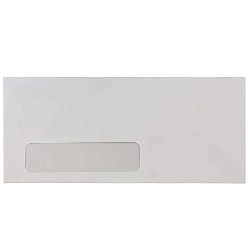 JAM PAPER #10 Business Commercial Window Envelopes - 4 1/8 x 9 1/2 - White - 100/Pack