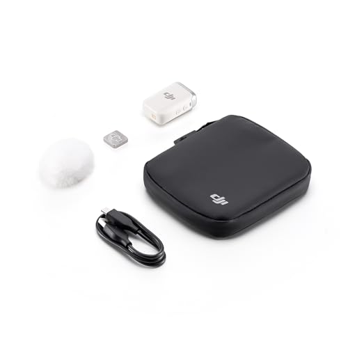 Image of DJI Mic 2 Transmitter (Pearl White), Wireless Microphone with Intelligent Noise Cancelling, 14-Hour Internal Recording, 6-Hour Battery, Magnetic Attachment, Bluetooth Microphone, YouTube, Vlogging