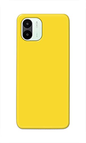 Image of Printed Hard Back Cover Case for Mi Redmi A1 2022 Back Cover (Plain Yellow) -1803