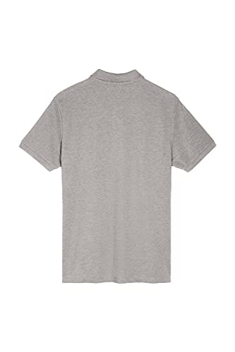 Polo Cinza vigoré piqué Com carcela de três botões...