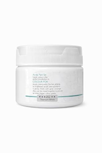 Image of Acrylic paint 100ml for artist & craft Painting colour smooth Finish Art paint Perfect for Canvas Wood (White)