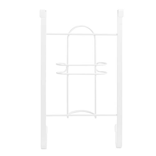 Spectrum Diversified Over-The-Door Holder No-Installation Iron & Ironing Board Storage, Sturdy Steel Construction With Rubberized Hook Ends Laundry Room Storage & Closet Organization, White, Large #TOP5