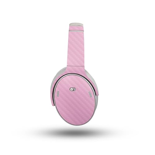 Image of Carbon Fiber Headphone Skin Compatible with Bose QuietComfort Headphones (2023) - Solid Pink - Premium 3M Vinyl Protective Wrap Decal Cover - Easy to Apply | Crafted in The USA by MightySkins