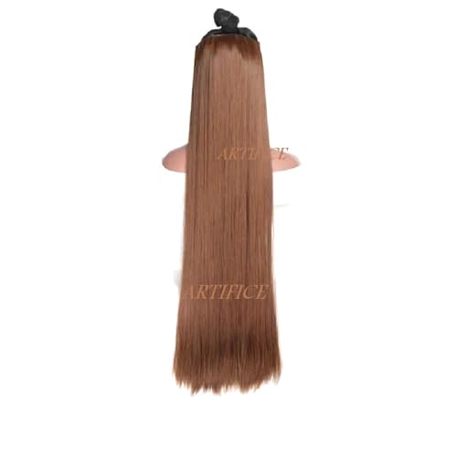 Image of Artifice 5 Clip Straight Clip in Hair Extensions for Women Natural Soft Clip on Extensions Synthetic Thick Hairs for Any Event for Girls Hair Extension Golden Brown 26 inch