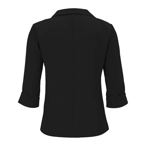 GOKKILRW Womens Blazers Petite Ladies Coats 3/4 Sleeve One Button Lapel Collared Formal Jackets Business Office Work Suits3