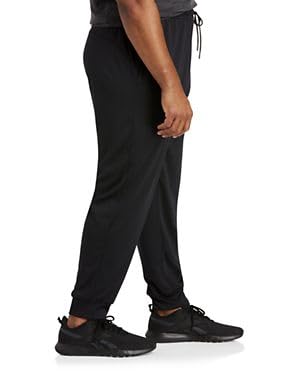 Reebok Big and Tall Performance Double-Knit Ribbed-Hem Joggers Black 5XL3