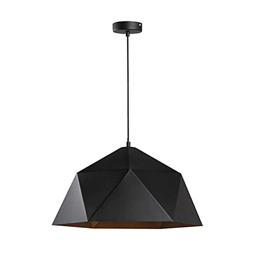 Plafonnier lustre moderne géométrique noir en fer forgé pour couloir