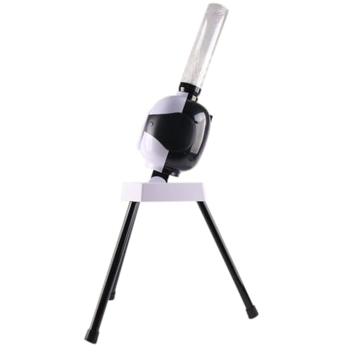 Badminton Trainer Machine, Auto Shuttlecock Launcher dla początkujących, Portable Home Court Coach Aid, Urządzenie do samodzielnej praktyki dla dziewcząt, czarny
