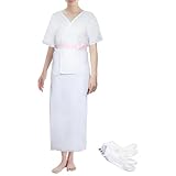 [TOuWA] 肌襦袢 裾除け デトロンブロード足袋 セット 洗える 浴衣 通年用 和装下着 着物肌着 白 4枚コハゼ足袋 女性 レディース 七五三 お宮参り 紅葉狩り 結婚式 花嫁 パーティ お茶会