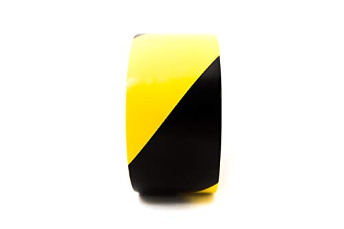 Bertech Safety Warning Hazard Floor Tape, 2 Inch X 54 Feet, Black And Yellow Stripes #TOP3