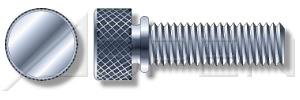 (100pcs) 4-40X3/8 Thumb Screws Knurled Washer Face Steel