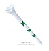 NorthPointe Four Leaf Clover/Shamrock 3 ¼” Plastic Golf Tees – White with Green - 100 Tees in Bulk