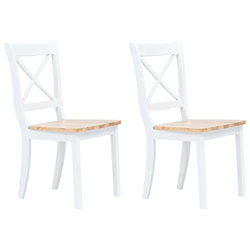 vidaXL Dining Chairs Set of 2 - Scandinavian/Farmhouse Style -
