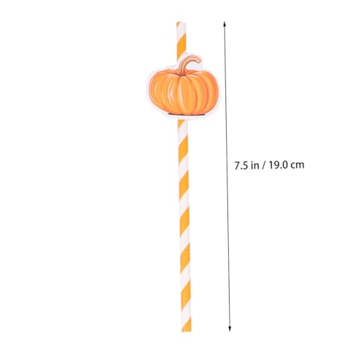 40 pitillos de papel naranja para fiesta Halloween miniatura 2