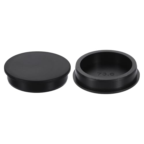 Image of uxcell 2Pcs Silicone Hole Plug, Waterproof Round Rubber Stoppers Bottle Seal Plugs Tube Pipe End Caps for 72mm /2.83 inch Hole for Bathtub Bottle, Black