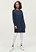 ellos Plus Size French Terry Tunic Dress - L, Navy