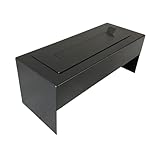 Lareira Ecológica Portátil Industrial Preta com 50 cm