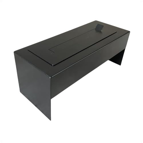 Lareira Ecológica Portátil Industrial Preta com 50 cm