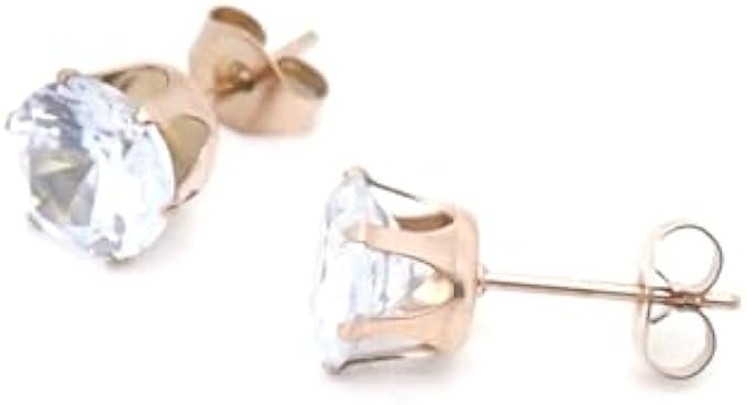 Women's Gold Stud Earrings 2 pcs/set, Diamond Stone Luxury Design Best for Wives, 03 Mothers