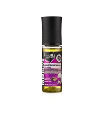 Real Natura - Sérum Capilar Pro-Lisos Anti Frizz - Aceite de Argán - Suavidad y Control del Frizz - Hidratación y Nutrición - Fragancia Sutil - 50 ml