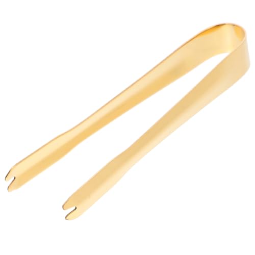 Cabilock 10Pcs Professional Stainless Steel Ice Tongs Convenient Food Tongs for Gripping Ice Cubes Sugar Cubes Appetizers for Parties Kitchens Bbqs Picnics