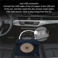 Reproductor de CD Externo sin pérdida con Reproductor de Coche a través de conexión USB para Disfrutar de la música. de CD Externo montado en el
