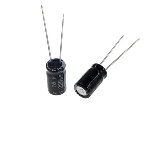 Condensateur électrolytique 220uF 16V en aluminium radial pour réparation électronique - 50 pièces