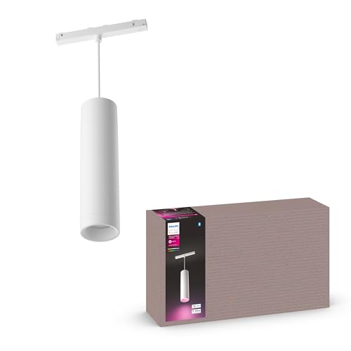 Suspension Philips Hue Perifo blanche avec éclairage cylindrique connecté Bluetooth