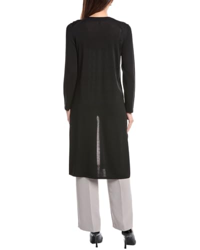 Anne Klein Women's Long Cardigan with One Button & Side SLI2