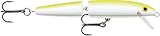 Rapala - Angelköder Jointed – Abachi-Bauweise – weicher Köder zum Schwimmendes Angeln – Schwimmtiefe 1,2 – 4,2 m – Größe 13 cm / 18 g – hergestellt in Estland – Silber fluoreszierend UV-Chartreuse
