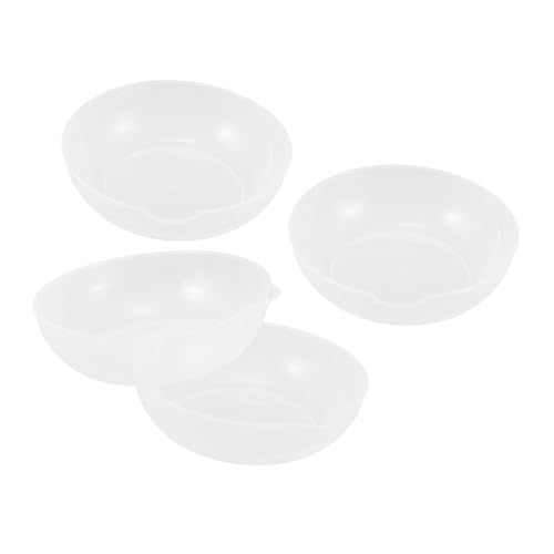 Mikinona 4個 電子りパン 軽量 食事準備用フードスケールトレイ 透明計量皿 ベーキング用粉体計量トレイ キッチン作業用秤皿