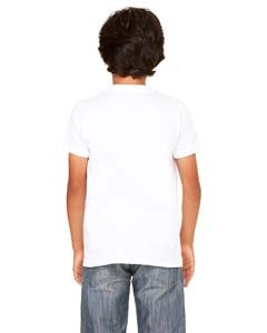 Bella + Canvas Youth Jersey Short-Sleeve T-Shirt - White - L - (Style # 3001Y - Original Label)2