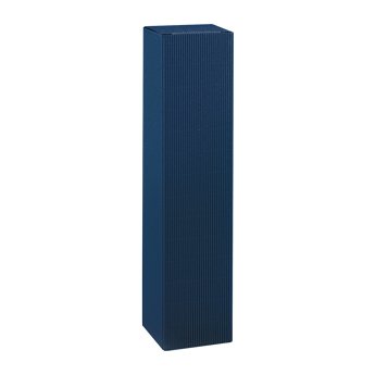 Caja individual de regalo/envase para botellas de vino Dekowell classic, 10 unidades, papel, azul zafiro, 1 er