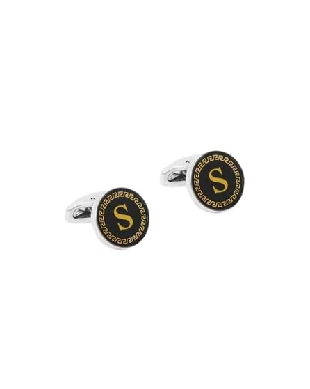 meenaz Cufflinks for Men Boys Cuff links Formal Stainless Steel Cufflink For Men Alphabet Letters S Birthday Gift Anniversary Husband Cuff Links Cufflinks Set Mens Boys Man Boy Valentine Gifts -10-picture-36