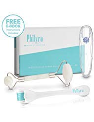 Derma Roller Kit 0.3mm and Jade Roller - Natural Face Massager Luxurious Gift Boxed Set - 540 Titanium Microneedle – Includes Storage Case and E-BOOK - Beauty Skin - Philyra - Skincare by Amarcado