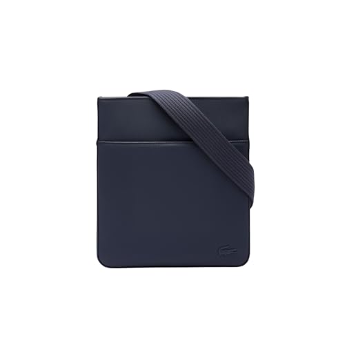 Lacoste Bolsa masculina clássica plana, Azul-escuro, tamanho nico