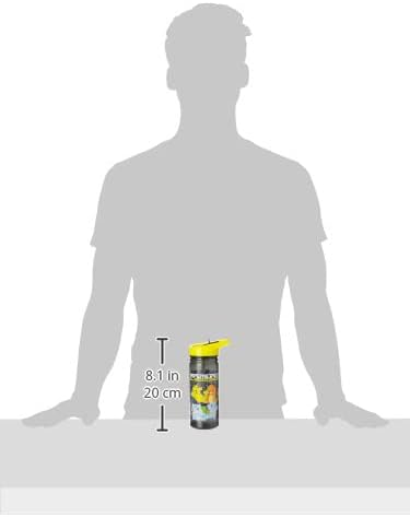 Pokemon Plastic Drinking BPA Free Water Bottle with Removable Straw, Pikachu Print, Leakproof Lid, Reusable, Lightweight, Durable Perfect for Kids & Adults-600ml, Multi, One Size