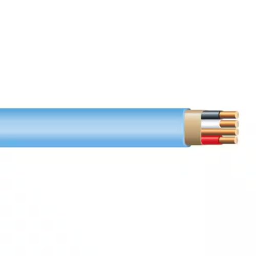 Cable CerroMax SLiPWire NM-B de cobre 14/3 azul claro para instalaciones interiores
