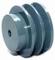 Generic 3" Cast Iron V-Belt Pulley (A Section) Double Groove 1pcs (3" 2(A))