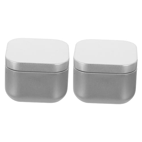 Homoyoyo 2piezas Lata De Vela De Aromaterapia Cuadrada Caja para Hacer Velas Tarro De Hojalata Tapa para DIY Decoración De Mesa
