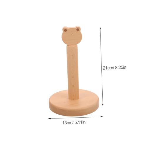 Soporte de madera vertical OUNONA, organizador de diseño resistente y base estable 3