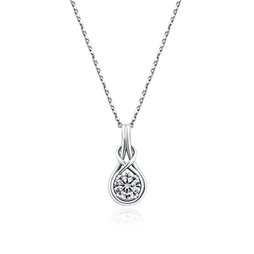 Plavos Infinity Knot Moissanite Necklace